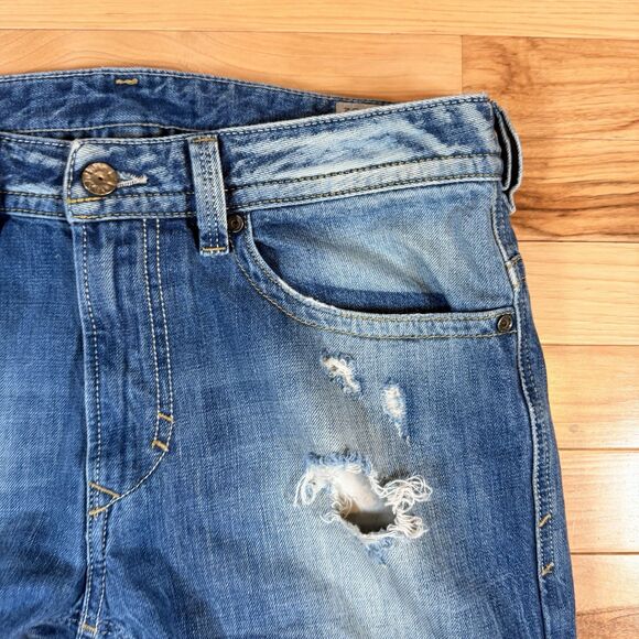 Diesel Industry Thavar Medium Wash Distressed Denim Jeans W29 L32 - Picture 6 of 11